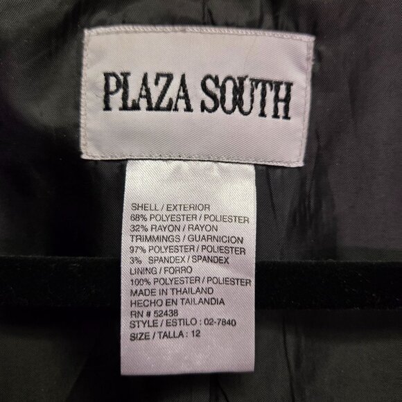 Vintage 1980s Blue Tweed Long Coat Dress Asymmetrical Button Front Retro Structu - Picture 8 of 12